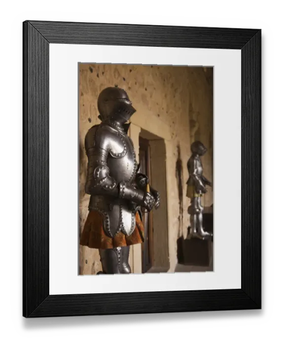 Framed Print : Spain, Castilla y Leon Region, Segovia Province, Segovia, The Alcazar, suits of armor