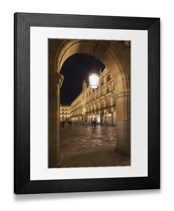 Framed Print : Spain, Castilla y Leon Region, Salamanca Province, Salamanca, Plaza Mayor, arches