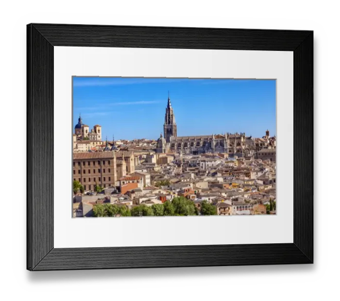 Framed Print : Cathedral Churchse Medieval City Toledo Spain. Cathedral started in 1226 finished 1493 Framed Print : Cathedral Churchse Medieval City Toledo Spain. Cathedral started in 1226 finished 1493