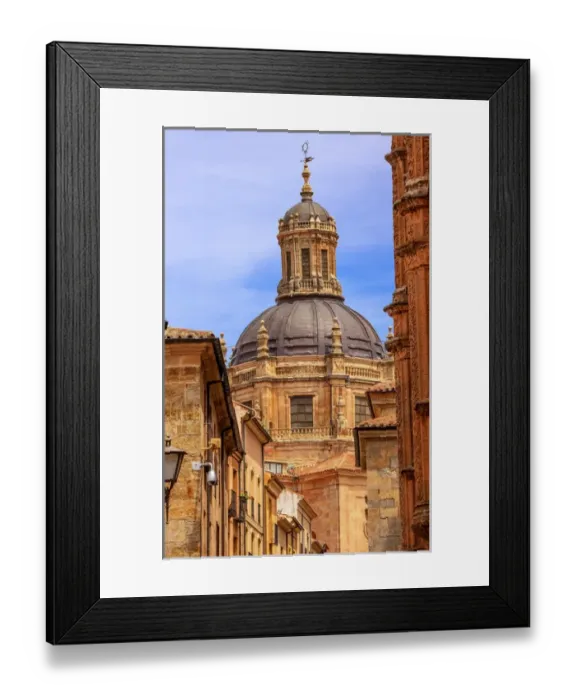 Framed Print : Stone Street Apartments Dome New Salamanca Cathedral Spain Framed Print : Stone Street Apartments Dome New Salamanca Cathedral Spain