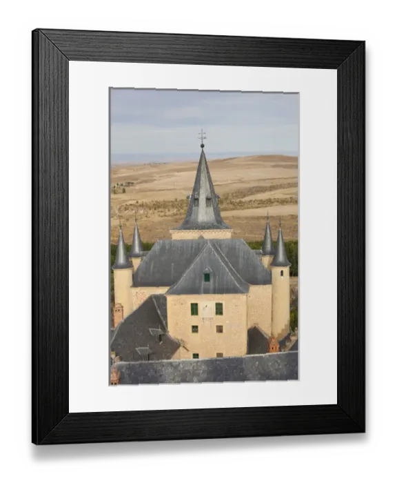 Framed Print : Spain, Castilla y Leon Region, Segovia Province, Segovia, elevated view of The Alcazar Framed Print : Spain, Castilla y Leon Region, Segovia Province, Segovia, elevated view of The Alcazar