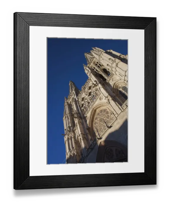 Framed Print : Spain, Castilla y Leon Region, Burgos Province, Burgos, Burgos Cathedral, sunset