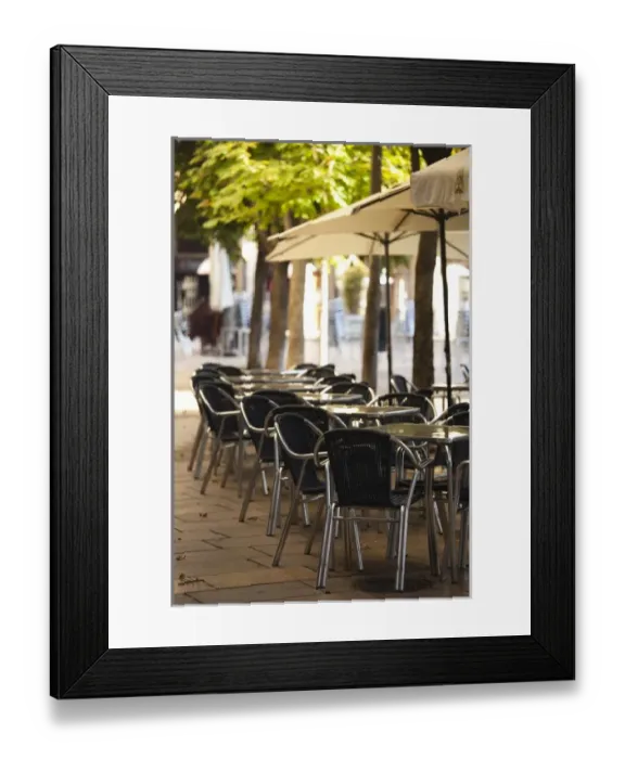 Framed Print : Spain, La Rioja Region, La Rioja Province, Logrono, Plaza del Mercado, cafe tables Framed Print : Spain, La Rioja Region, La Rioja Province, Logrono, Plaza del Mercado, cafe tables