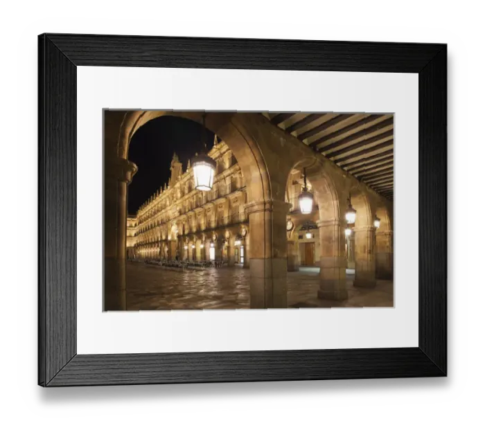 Framed Print : Spain, Castilla y Leon Region, Salamanca Province, Salamanca, Plaza Mayor, arches Framed Print : Spain, Castilla y Leon Region, Salamanca Province, Salamanca, Plaza Mayor, arches