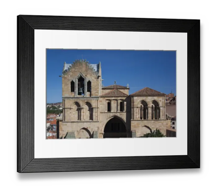 Framed Print : Spain, Castilla y Leon Region, Avila Province, Avila, elevated view of the Basilica Framed Print : Spain, Castilla y Leon Region, Avila Province, Avila, elevated view of the Basilica