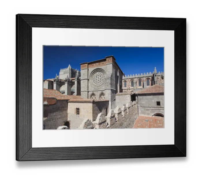 Framed Print : Spain, Castilla y Leon Region, Avila Province, Avila, Avia Cathedral from Las Murallas Framed Print : Spain, Castilla y Leon Region, Avila Province, Avila, Avia Cathedral from Las Murallas