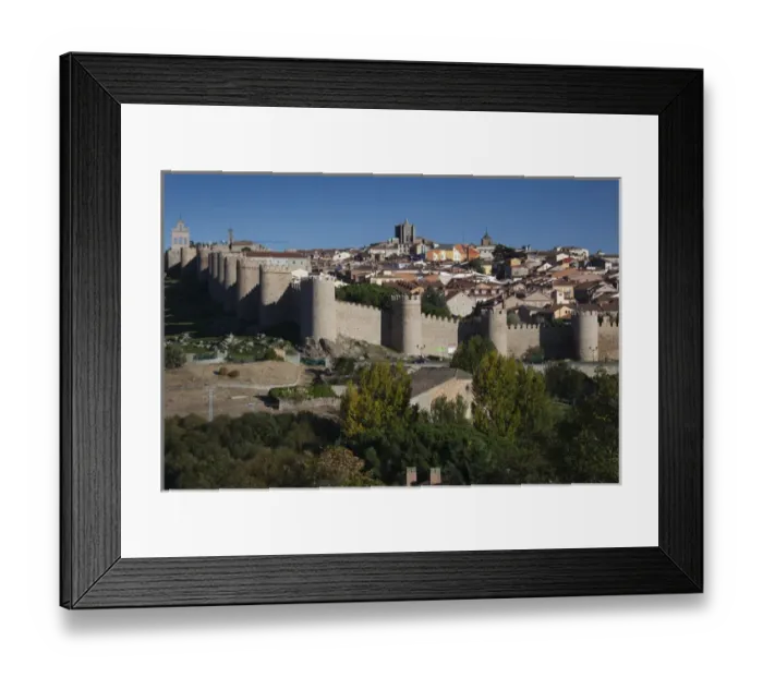 Framed Print : Spain, Castilla y Leon Region, Avila Province, Avila, Las Murallas, town walls, elevated view Framed Print : Spain, Castilla y Leon Region, Avila Province, Avila, Las Murallas, town walls, elevated view