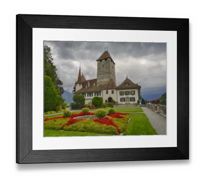 Framed Print : Switzerland, Bern Canton, Spiez, Spiez Castle