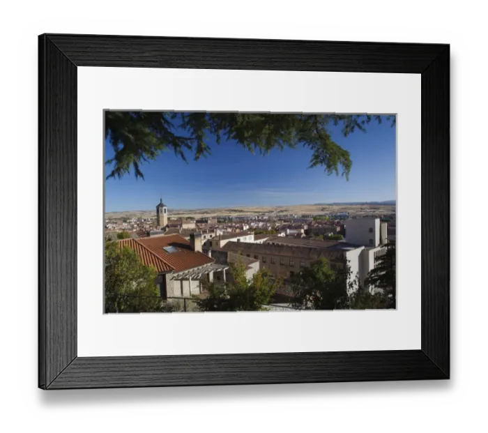 Framed Print : Spain, Castilla y Leon Region, Avila Province, Avila, elevated town view from Parque Framed Print : Spain, Castilla y Leon Region, Avila Province, Avila, elevated town view from Parque
