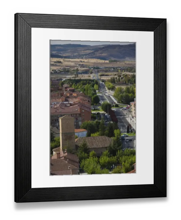 Framed Print : Spain, Castilla y Leon Region, Avila Province, Avila, elevated view of new town Framed Print : Spain, Castilla y Leon Region, Avila Province, Avila, elevated view of new town