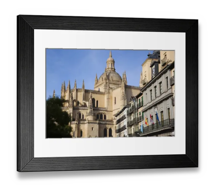 Framed Print : Spain, Castilla y Leon Region, Segovia Province, Segovia, Plaza Mayor, Segovia Cathedral Framed Print : Spain, Castilla y Leon Region, Segovia Province, Segovia, Plaza Mayor, Segovia Cathedral