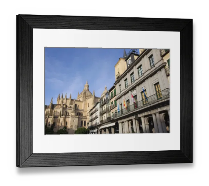 Framed Print : Spain, Castilla y Leon Region, Segovia Province, Segovia, Plaza Mayor, Segovia Cathedral Framed Print : Spain, Castilla y Leon Region, Segovia Province, Segovia, Plaza Mayor, Segovia Cathedral
