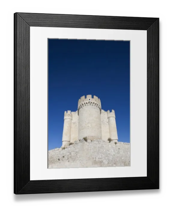 Framed Print : Spain, Castilla y Leon Region, Valladolid Province, Penafiel, Castillo Penafiel