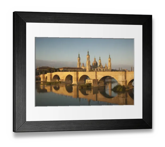 Framed Print : Spain, Aragon Region, Zaragoza Province, Zaragoza, Basilica de Nuestra Senora de Pilar