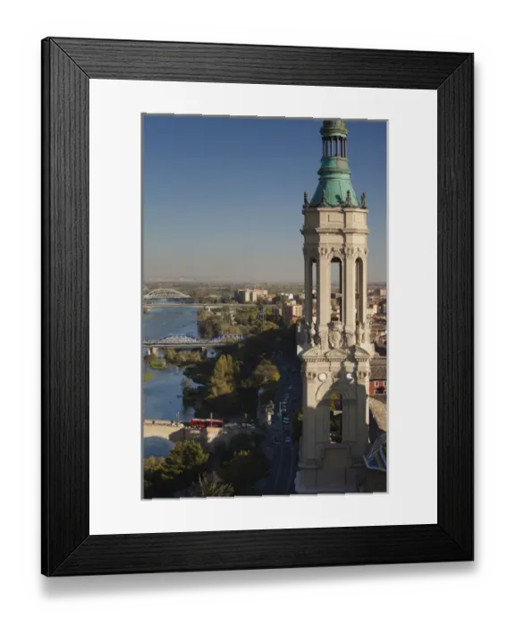 Framed Print : Spain, Aragon Region, Zaragoza Province, Zaragoza, Basilica de Nuestra Senora del Pilar