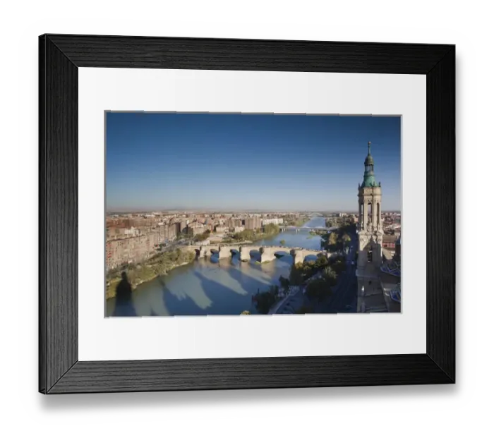 Framed Print : Spain, Aragon Region, Zaragoza Province, Zaragoza, Basilica de Nuestra Senora del Pilar