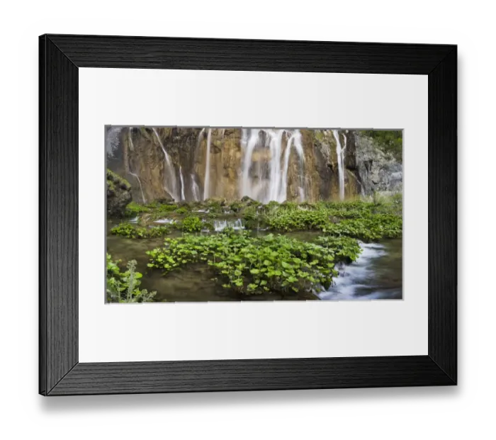 Framed Print : The Plitvice Lakes in the National Park Plitvicka Jezera in Croatia. The big Fall Framed Print : The Plitvice Lakes in the National Park Plitvicka Jezera in Croatia. The big Fall