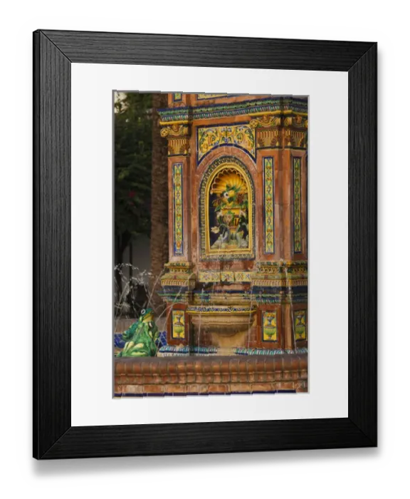 Framed Print : Spain, Andalucia Region, Cadiz Province, Vejer de la Frontera, tiled fountain Framed Print : Spain, Andalucia Region, Cadiz Province, Vejer de la Frontera, tiled fountain