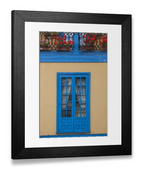 Framed Print : Spain, Asturias Region, Asturias Province, Oviedo, Plaza Fontan, building detail