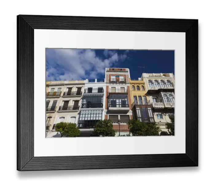 Framed Print : Spain, Andalucia Region, Seville Province, Seville, buildings along the Avenida Constitucion Framed Print : Spain, Andalucia Region, Seville Province, Seville, buildings along the Avenida Constitucion