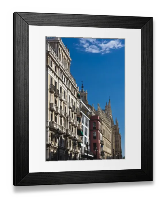 Framed Print : Spain, Andalucia Region, Seville Province, Seville, buildings along the Avenida Constitucion Framed Print : Spain, Andalucia Region, Seville Province, Seville, buildings along the Avenida Constitucion