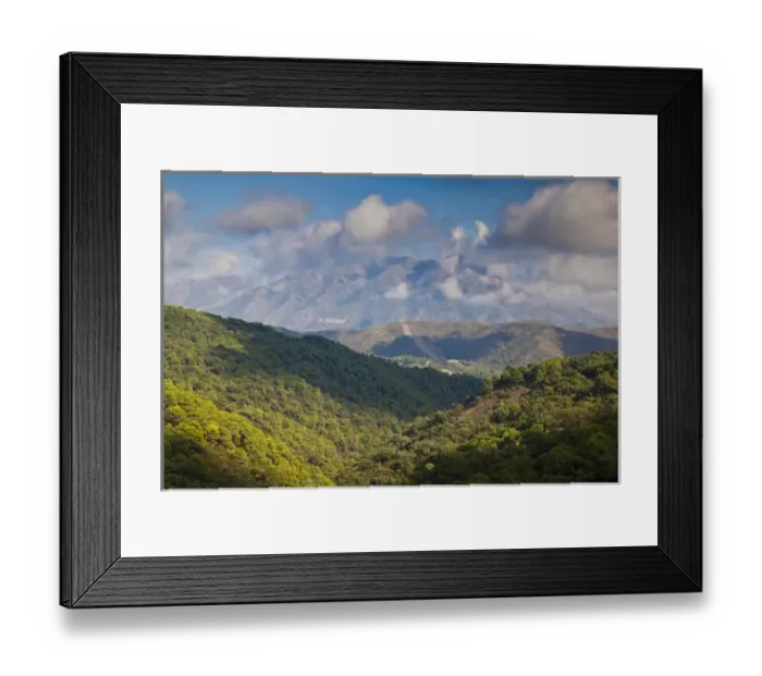 Framed Print : Spain, Andalucia Region, Malaga Province, Marbella-area, view of La Torresilla mountain Framed Print : Spain, Andalucia Region, Malaga Province, Marbella-area, view of La Torresilla mountain