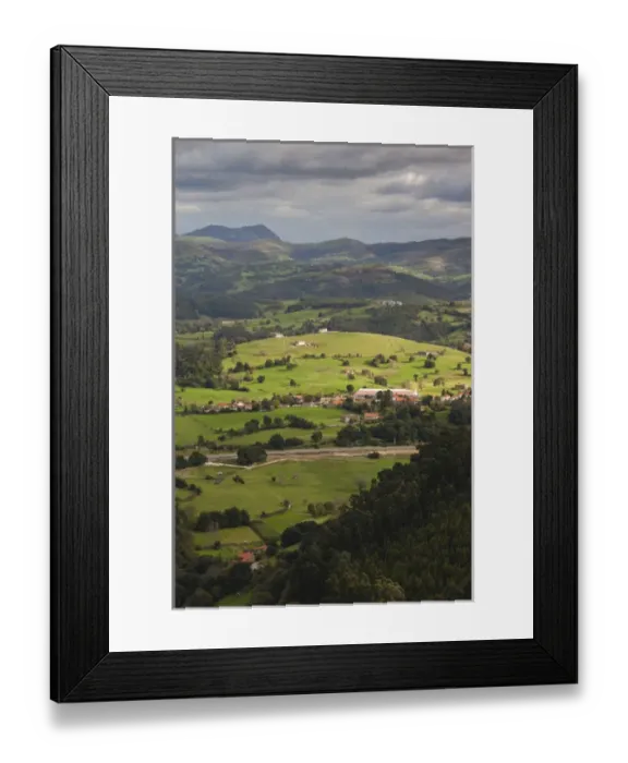 Framed Print : Spain, Cantabria Region, Cantabria Province, Santander, elevated landscape view Framed Print : Spain, Cantabria Region, Cantabria Province, Santander, elevated landscape view