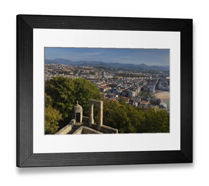 Framed Print : Spain, Basque Country Region, Guipuzcoa Province, San Sebastian, elevated city view Framed Print : Spain, Basque Country Region, Guipuzcoa Province, San Sebastian, elevated city view