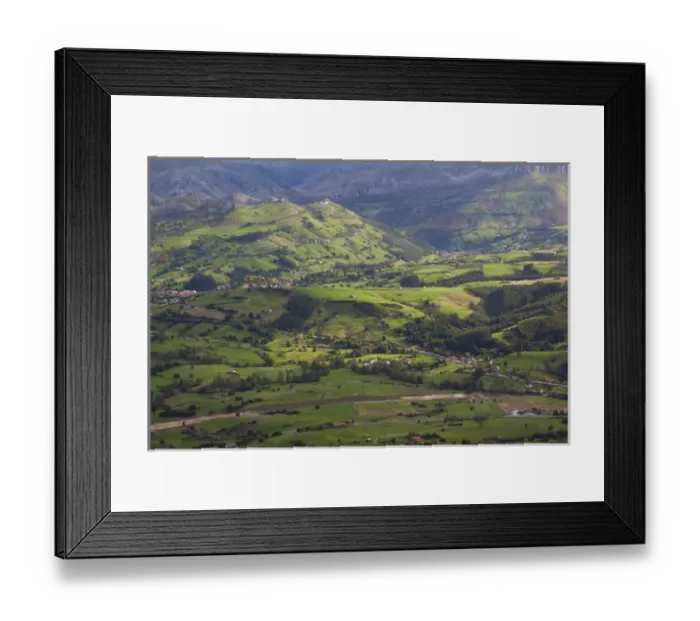 Framed Print : Spain, Cantabria Region, Cantabria Province, Santander, elevated landscape view Framed Print : Spain, Cantabria Region, Cantabria Province, Santander, elevated landscape view
