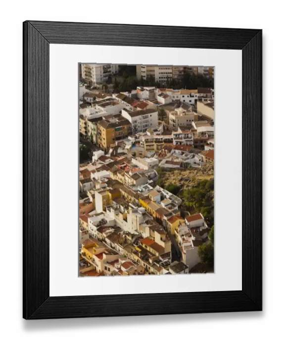 Framed Print : Spain, Andalucia Region, Jaen Province, Jaen, elevated city view from the Cerro de Framed Print : Spain, Andalucia Region, Jaen Province, Jaen, elevated city view from the Cerro de