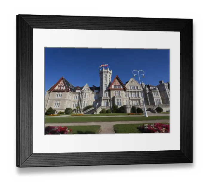 Framed Print : Spain, Cantabria Region, Cantabria Province, Santander, Peninsula de la Magdalena