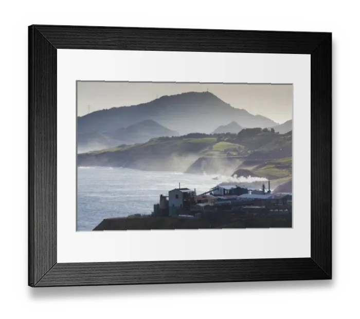 Framed Print : Spain, Basque Country Region, Vizcaya Province, Bilbao-area, Miono, view of the Rio