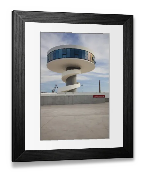 Framed Print : Spain, Asturias Region, Asturias Province, Aviles, Centro Niemeyer, arts center designed