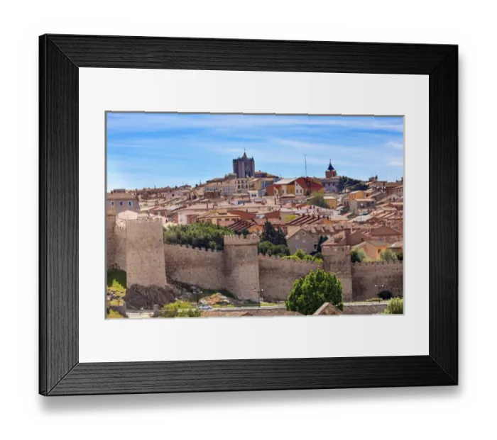 Framed Print : Avila Ancient Medieval City Walls Castle Swallows Castile Spain Framed Print : Avila Ancient Medieval City Walls Castle Swallows Castile Spain