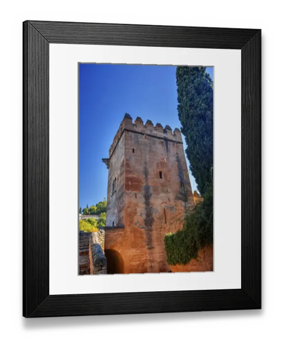 Framed Print : Alhambra Castle Tower Walls Granada Andalusia Spain Framed Print : Alhambra Castle Tower Walls Granada Andalusia Spain