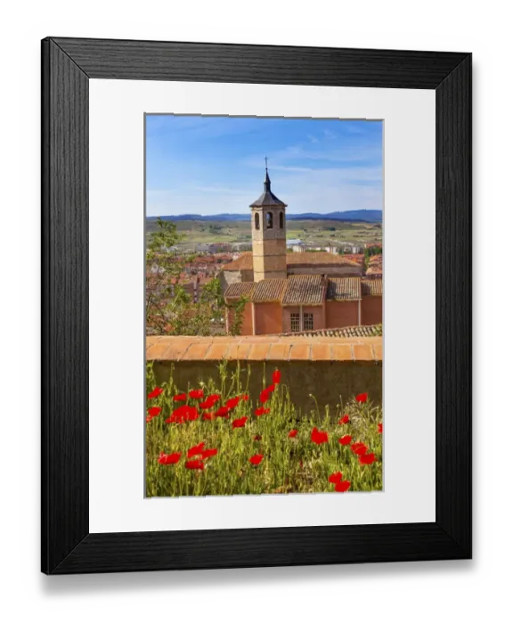 Framed Print : Convent Santa Maria, Convento de Santa Maria de Gracia Red Poppies Swallows Avila Framed Print : Convent Santa Maria, Convento de Santa Maria de Gracia Red Poppies Swallows Avila