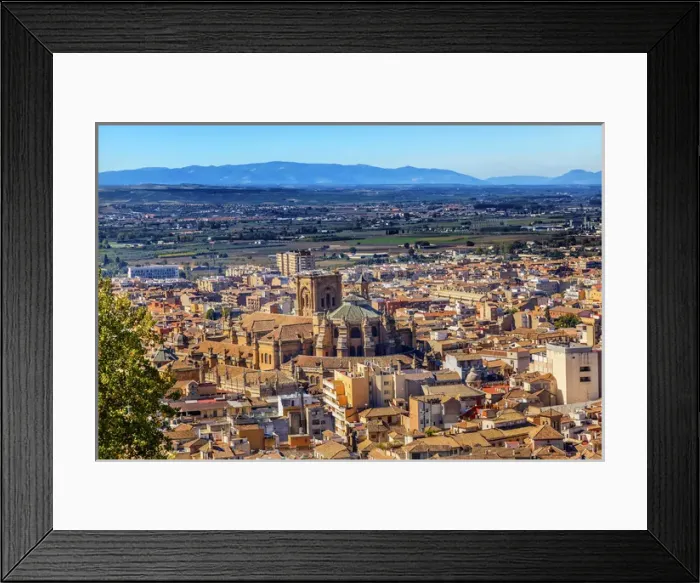 Framed Print : Alhambra Cityscape Church Cathedral Granada Andalusia Spain Framed Print : Alhambra Cityscape Church Cathedral Granada Andalusia Spain