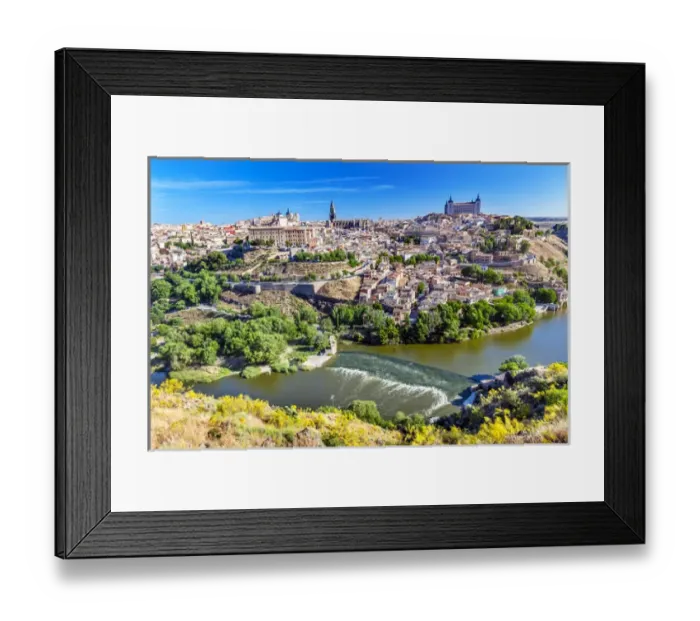 Framed Print : is Alcazar Fortress Churches Cathedral Medieval City Tagus River Toledo Spain Framed Print : is Alcazar Fortress Churches Cathedral Medieval City Tagus River Toledo Spain