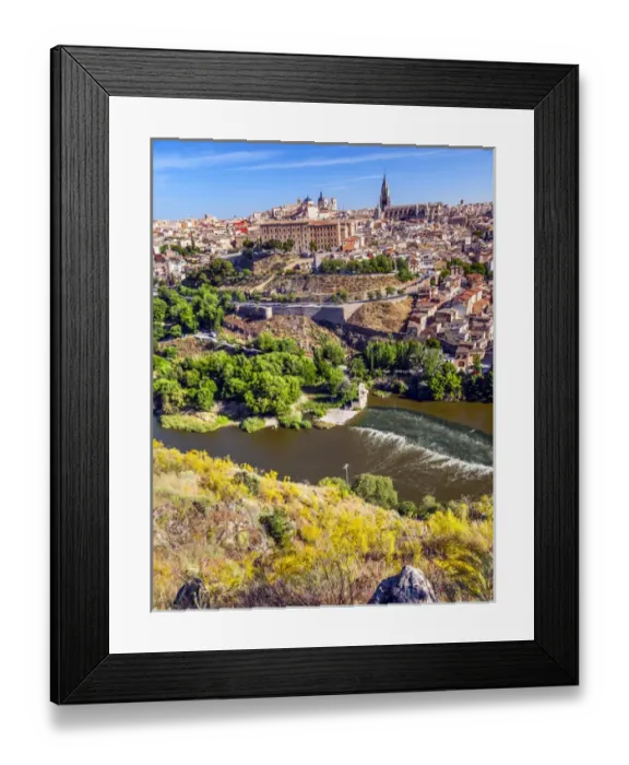 Framed Print : Cathedral Churchse Medieval City Tagus River Toledo Spain Framed Print : Cathedral Churchse Medieval City Tagus River Toledo Spain