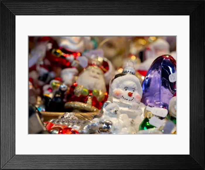 Framed Print : Switzerland, Basel. Basel Winter Holiday Market (aka Basler Weihnacht) at Barfusserplatz