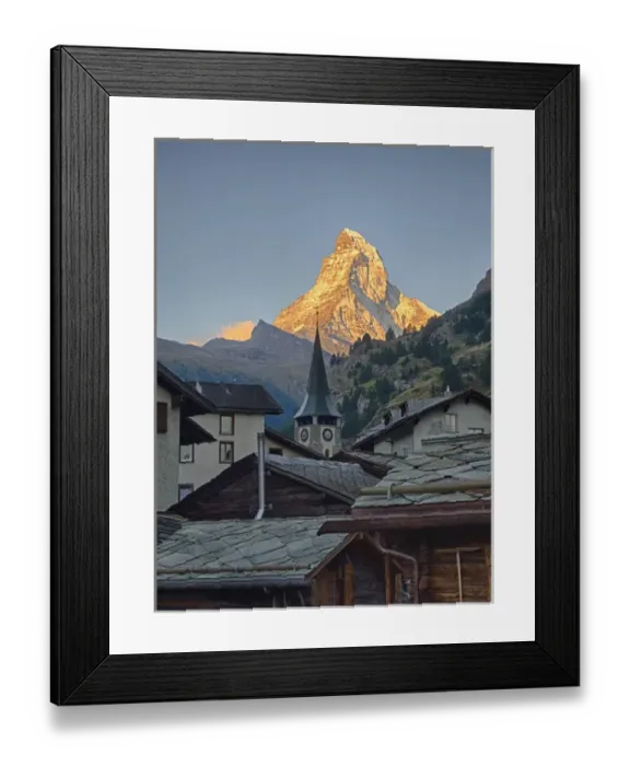 Framed Print : Switzerland, Zermatt, The Matterhorn, view from Zermatt Framed Print : Switzerland, Zermatt, The Matterhorn, view from Zermatt