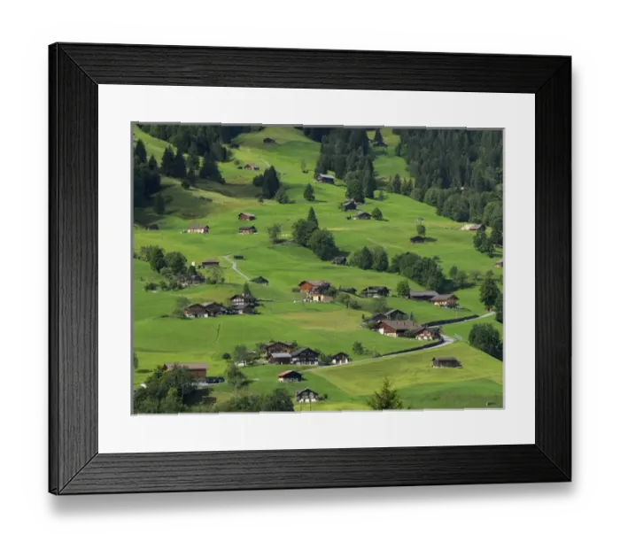 Framed Print : Switzerland, Bern Canton, Grindelwald, Apline farming community Framed Print : Switzerland, Bern Canton, Grindelwald, Apline farming community