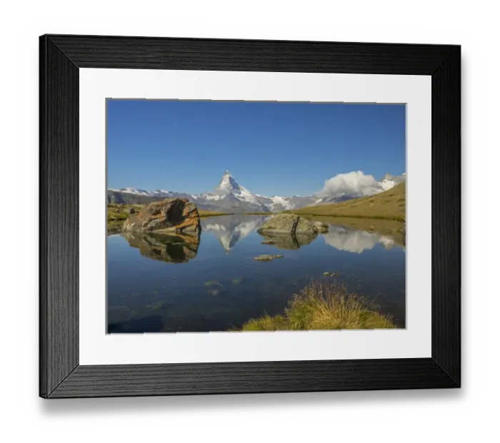 Framed Print : Switzerland, Zermatt, Matterhorn reflected in Stellisee