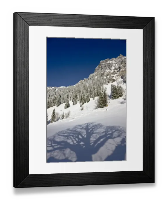 Framed Print : Griesalp and Steineberg in deep snow in Kiental, Switzerland Framed Print : Griesalp and Steineberg in deep snow in Kiental, Switzerland