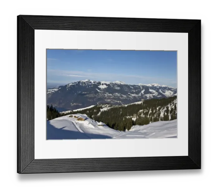 Framed Print : Gemmenalphorn in the Bernese Alps seen from Standflue looking north... Scharnachtal