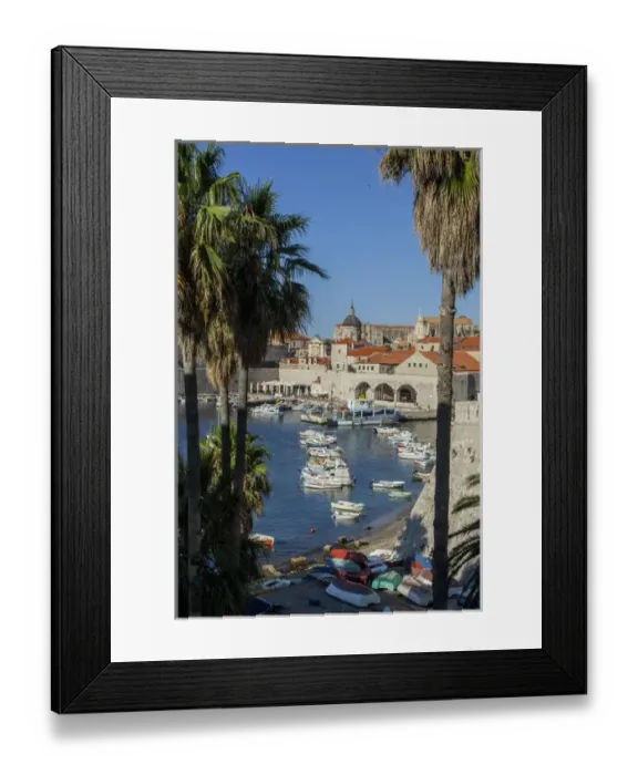 Framed Print : Europe, Croatia, Dubrovnik, boats in harbor Framed Print : Europe, Croatia, Dubrovnik, boats in harbor