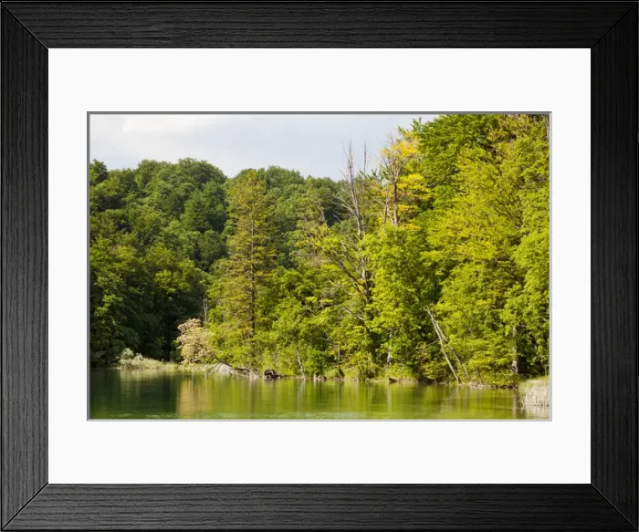 Framed Print : The Plitvice Lakes in the National Park Plitvicka Jezera in Croatia