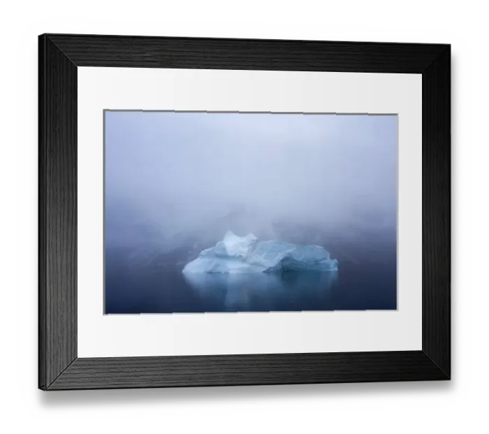 Framed Print : Greenland. Northeast Greenland National Park. Kong Oscar Fjord. Iceberg in dense fog Framed Print : Greenland. Northeast Greenland National Park. Kong Oscar Fjord. Iceberg in dense fog