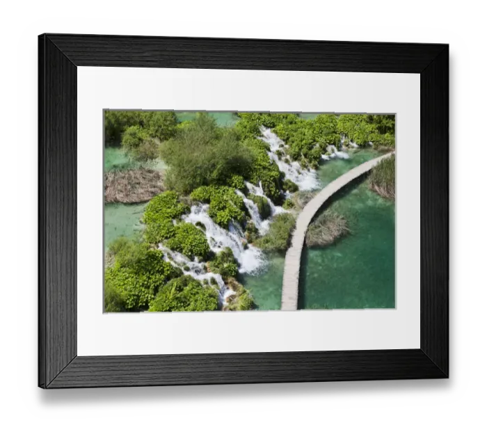 Framed Print : The Plitvice Lakes in the National Park Plitvicka Jezera in Croatia Framed Print : The Plitvice Lakes in the National Park Plitvicka Jezera in Croatia