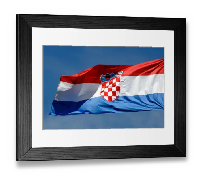 Framed Print : Crotian flag Framed Print : Crotian flag